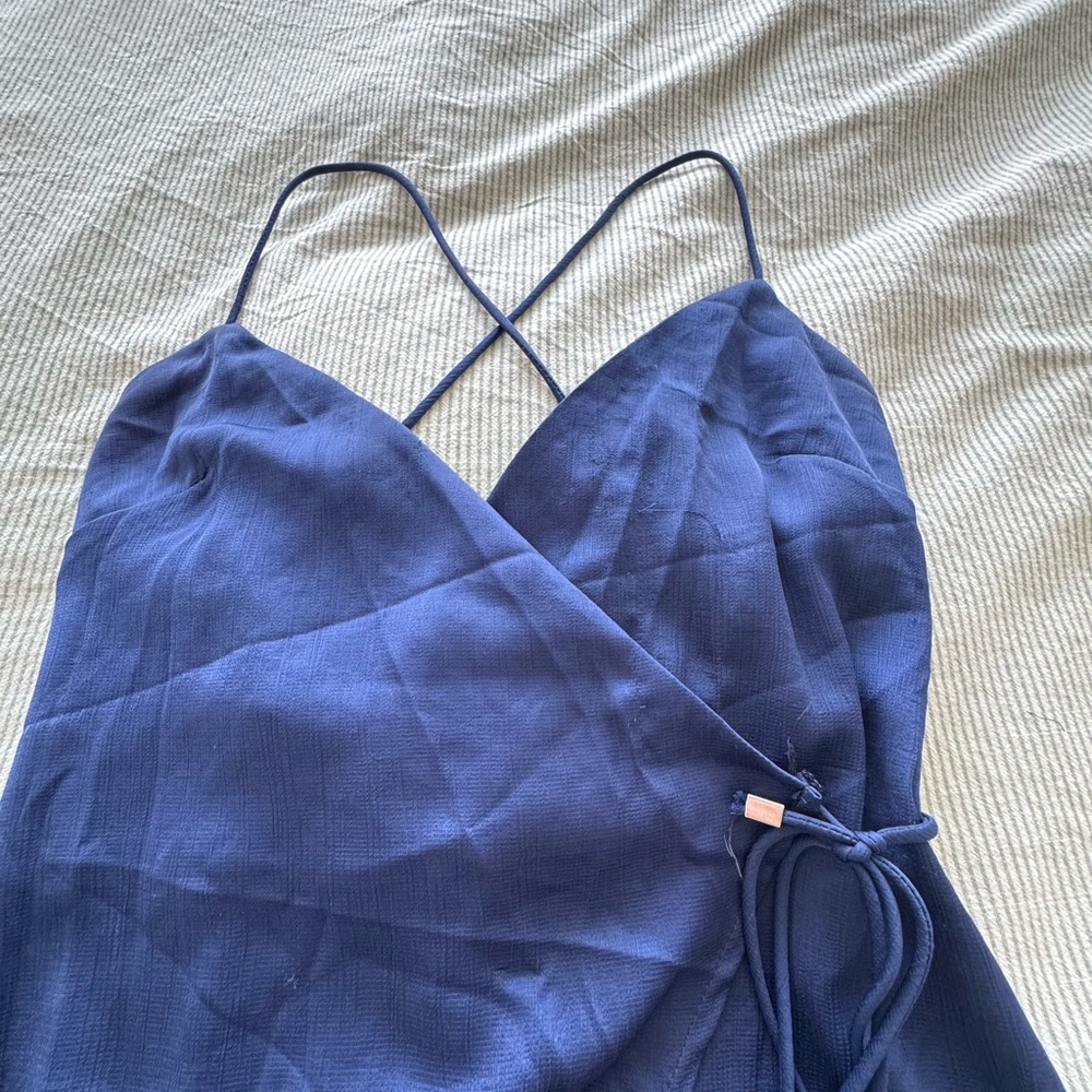 Angel Biba Blue formal wrap dress - Picture 4 of 8